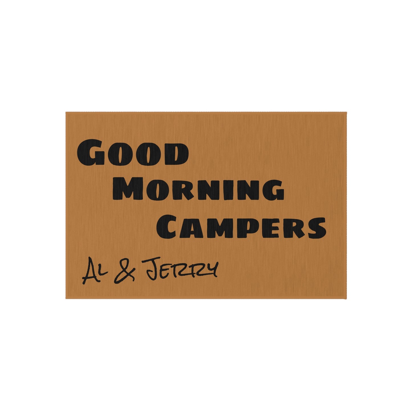 Al & Jerry "Good morning campers" Outdoor Rug