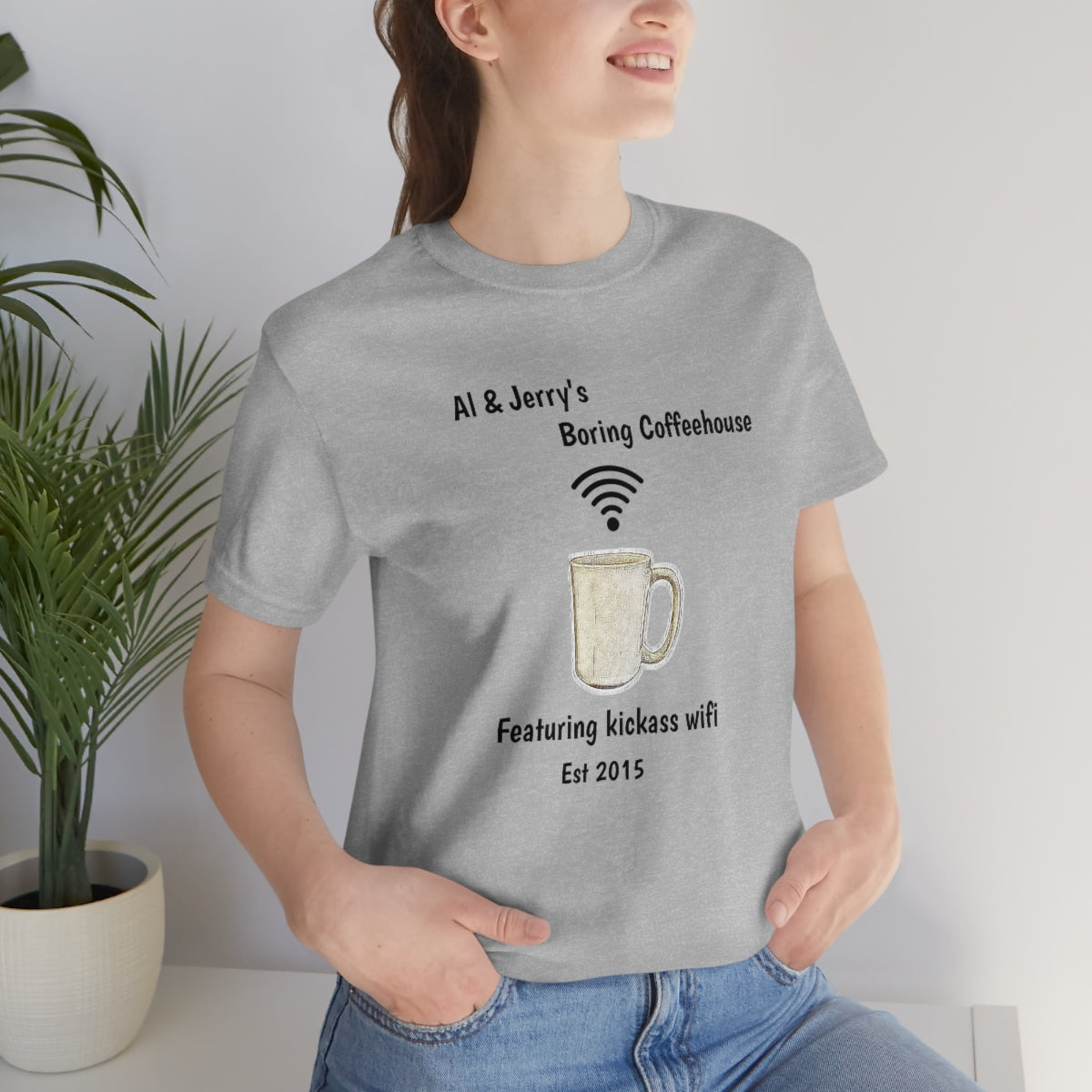 Al & Jerry "Boring Coffeehouse" Short Sleeve Tee