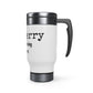 Al & Jerry "Good Morning Campers" Stainless Steel Travel Mug with Handle, 14oz