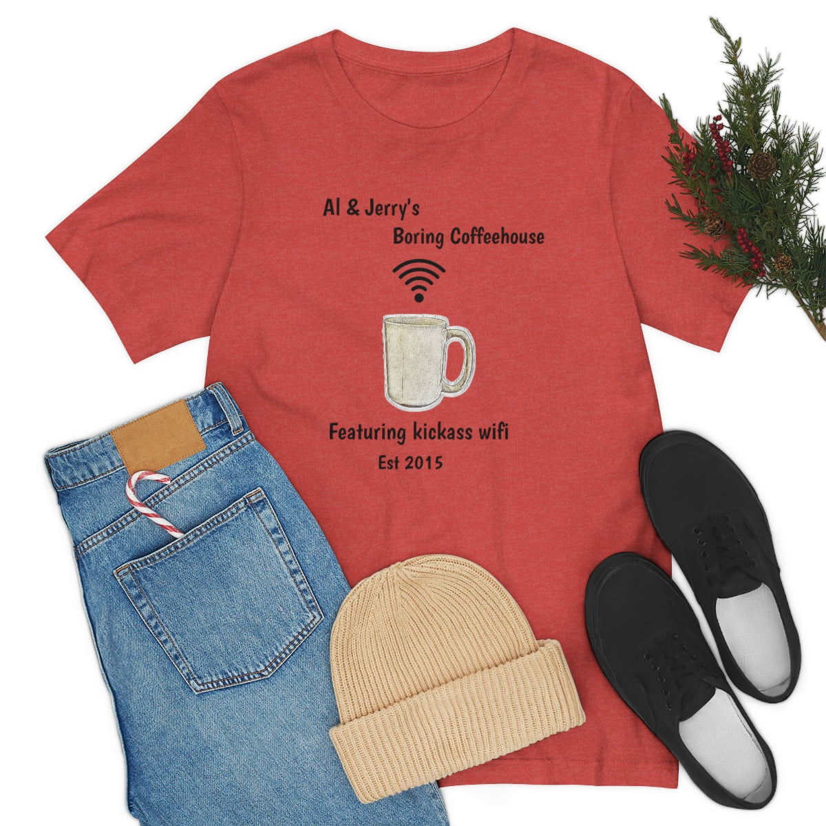 Al & Jerry "Boring Coffeehouse" Short Sleeve Tee